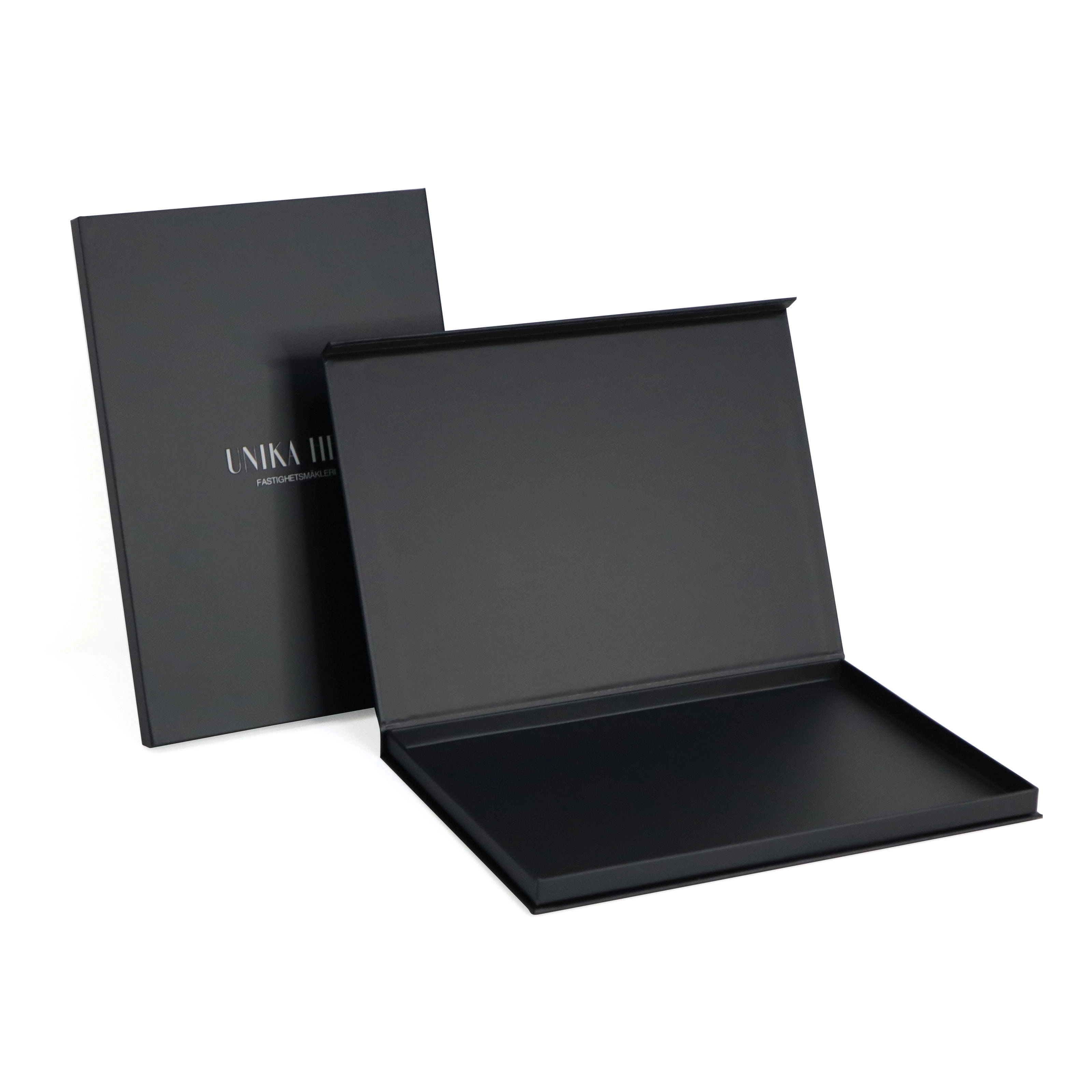 Luxury black magnetic gift box rigid packaging - QianXun