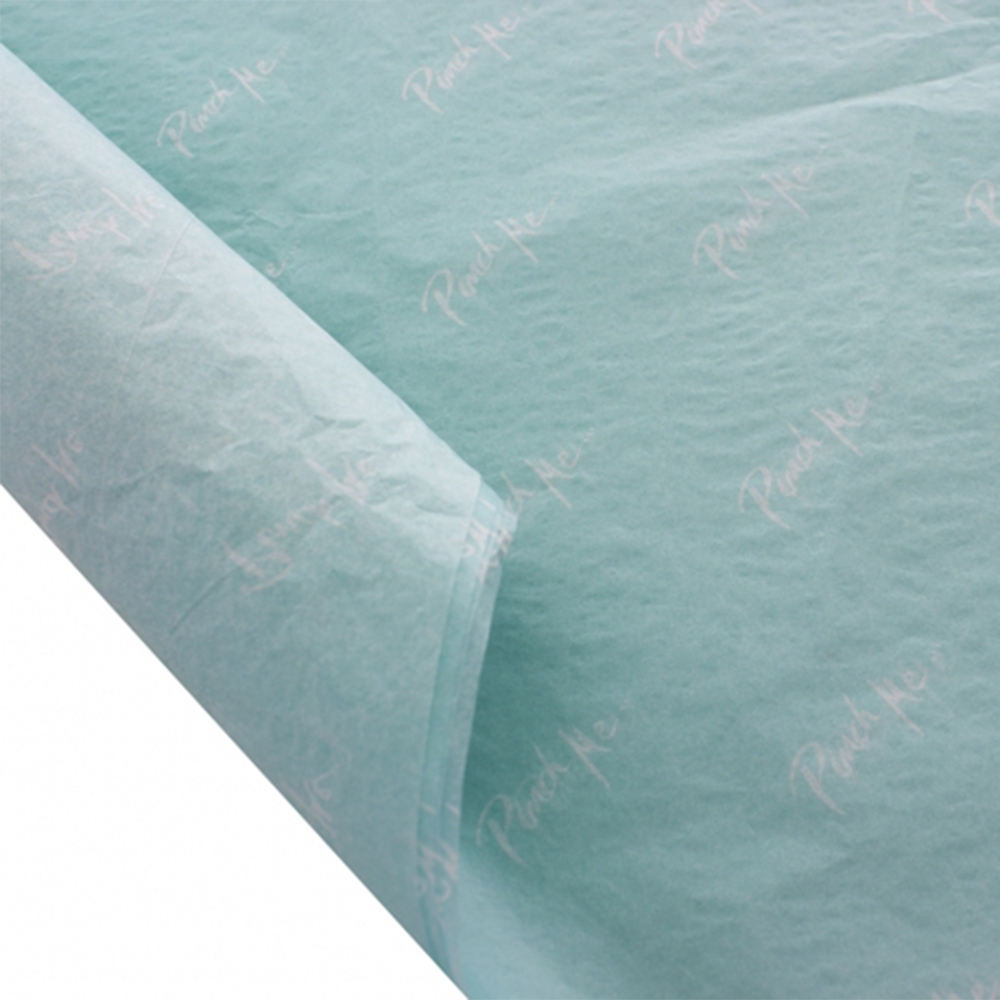 Custom printed pink tissue paper for branding