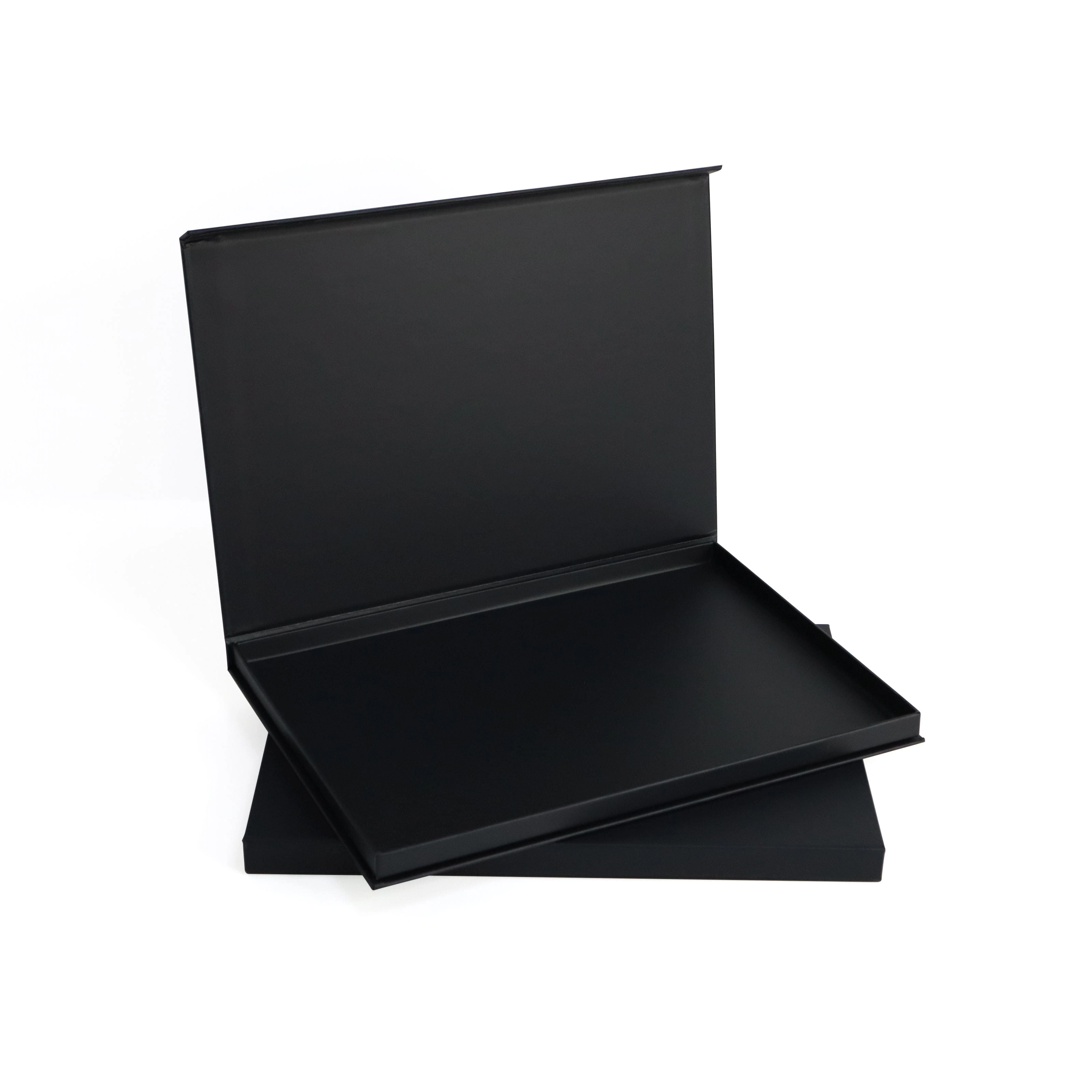 High-end black rigid box with magnetic lid - QianXun