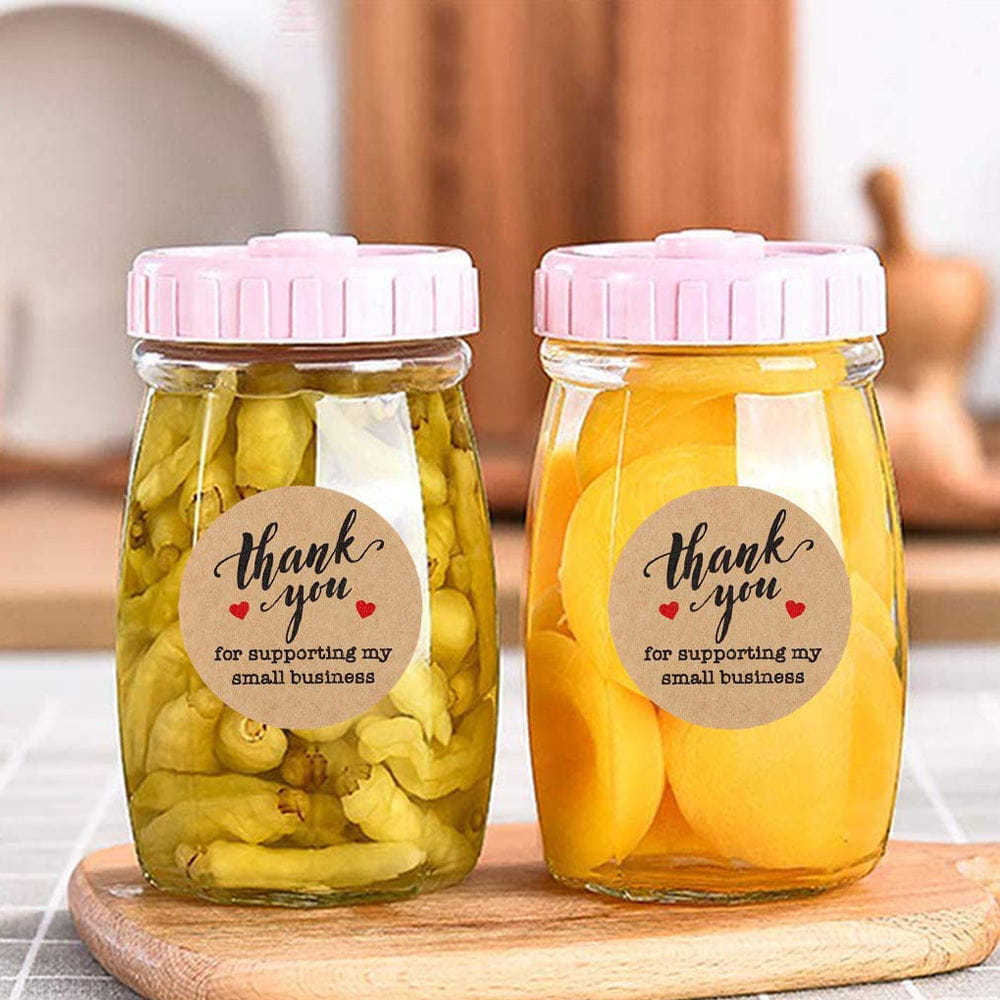 Small business thank you sticker round labels