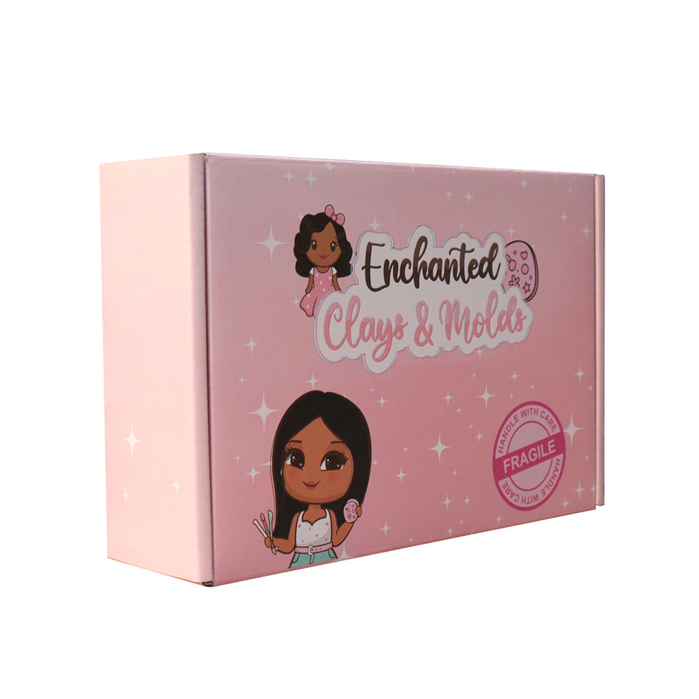 Branded cosmetic shipping box with custom design