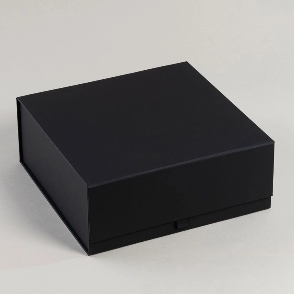 Black magnetic closure rigid gift box with logo - QianXun Black magnetic closure rigid gift box with logo - QianXun