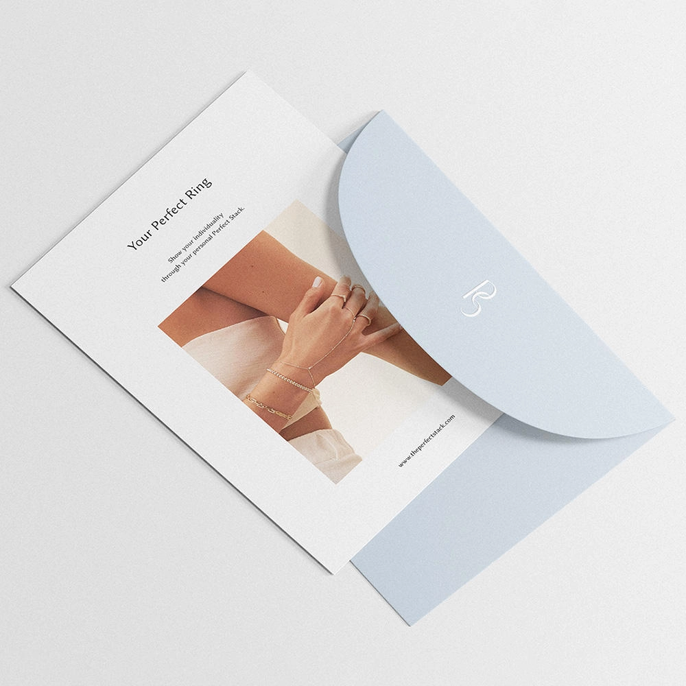 Elegant blue drawer gift box with ribbon pull - QianXun