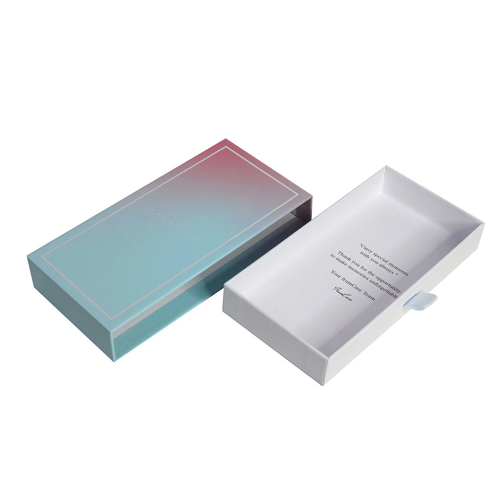 Luxury gradient drawer rigid gift box packaging - QianXun