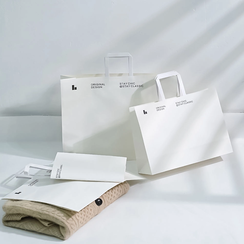 Elegant paper shopping bag for retail packaging - QianXun