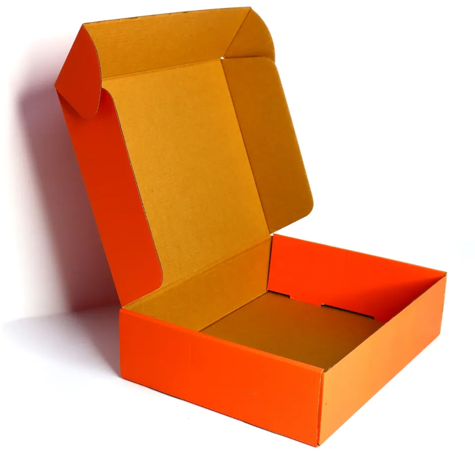 Custom orange apparel shipping mailer box - QianXun