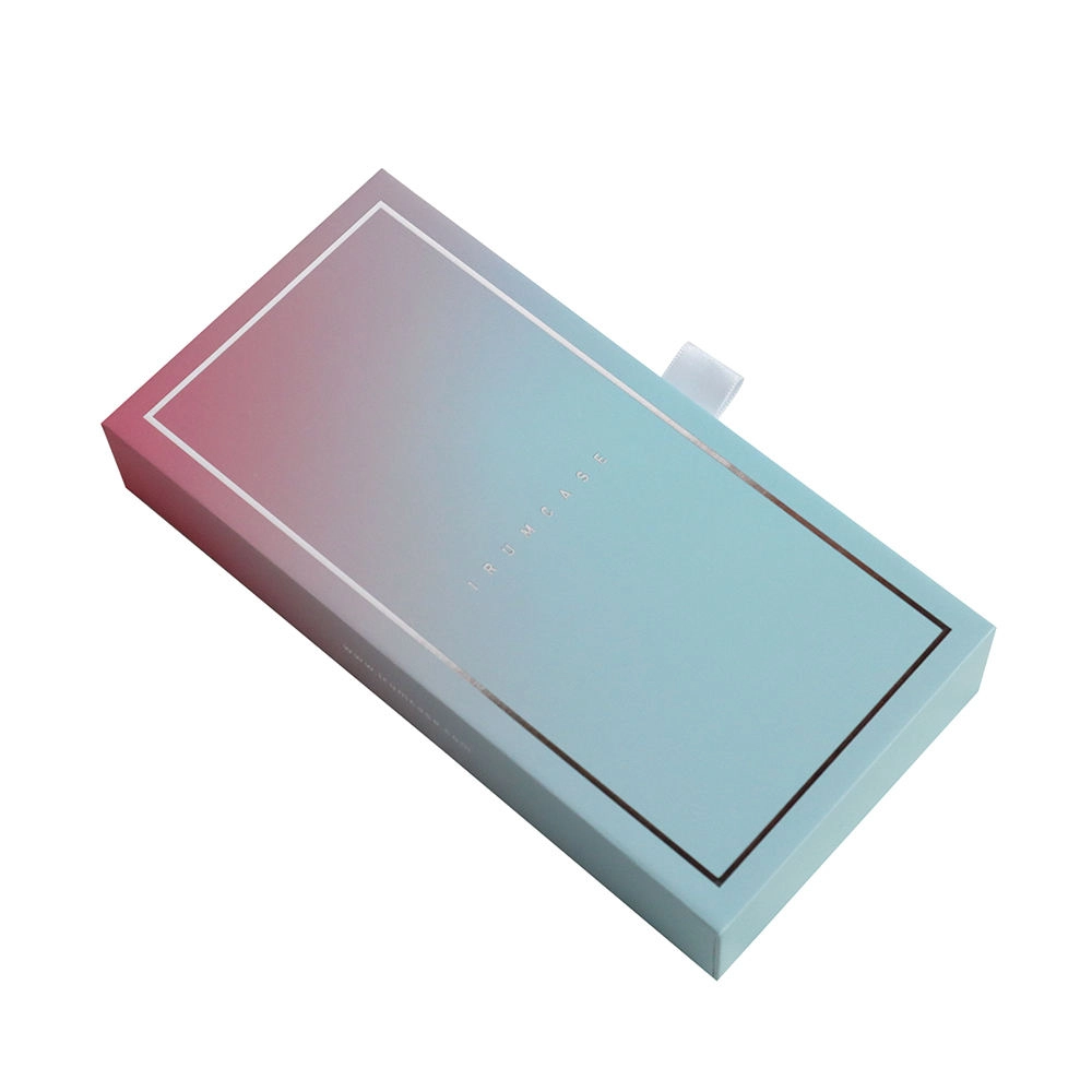 Elegant Pantone rigid drawer box with ribbon - QianXun