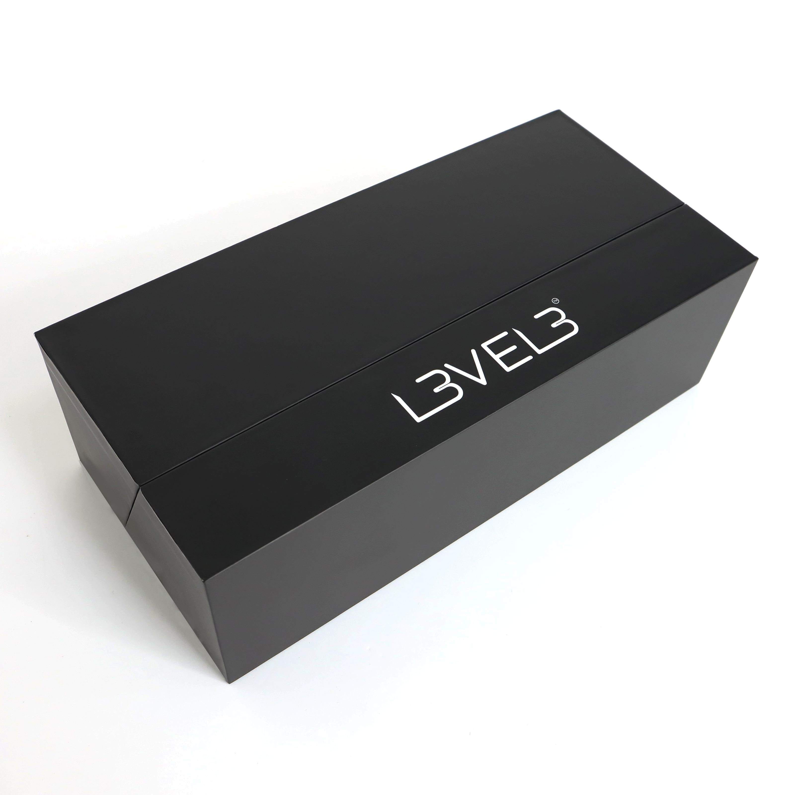 High-end black cardboard gift box with logo