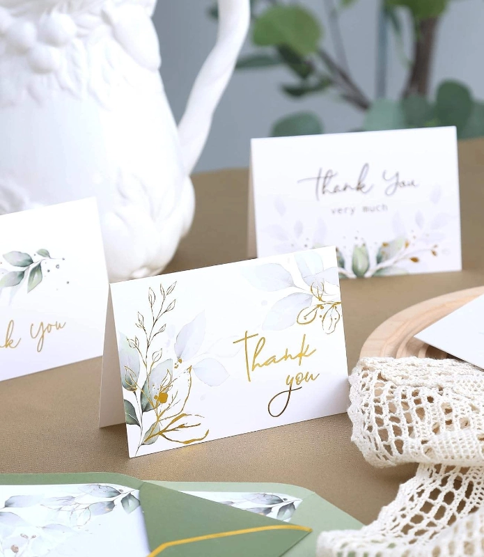 Thank you paper card set for wedding and parties - QianXun