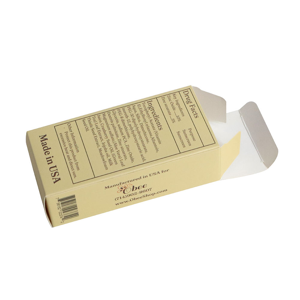 Printed sunscreen packaging box with ivory finish