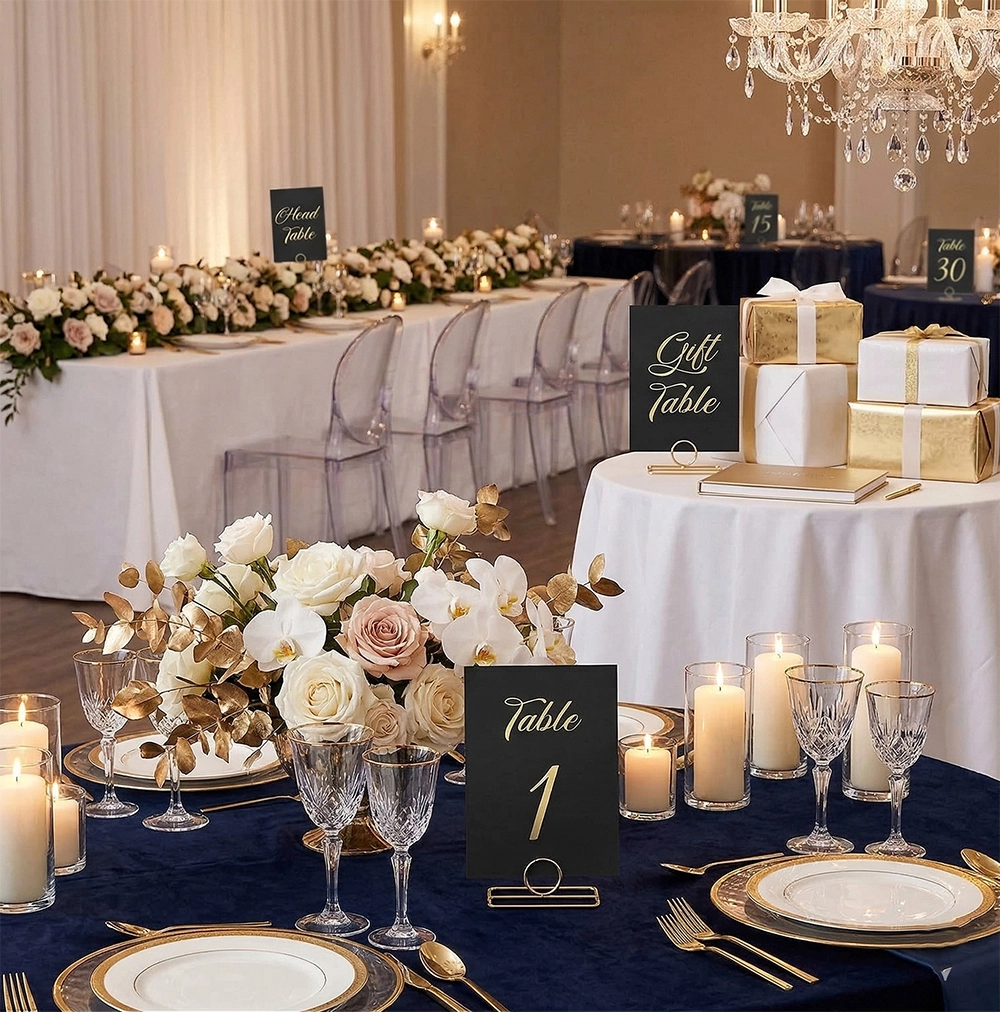 Reception table number gift cards elegant style - QianXun