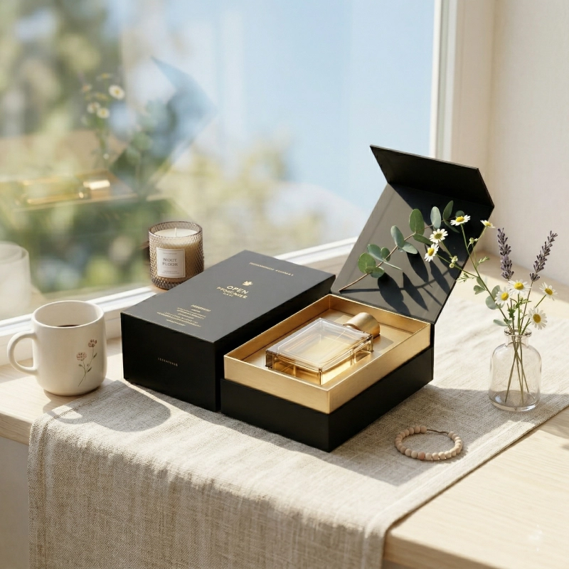 Durable magnetic gift box for candle presentation - QianXun