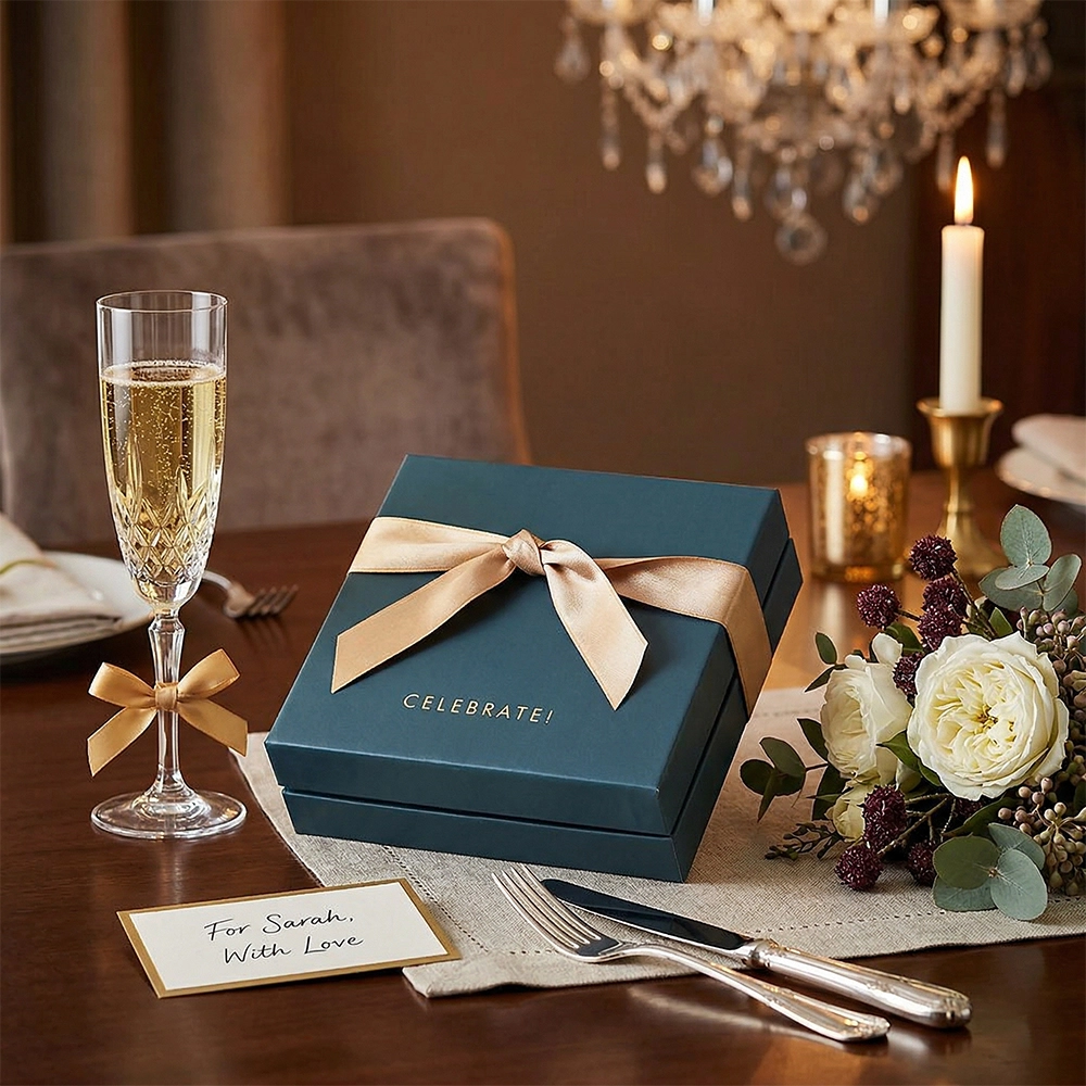 Custom Lid and Base Gift Box with Neck Logo | Luxury Packaging Box