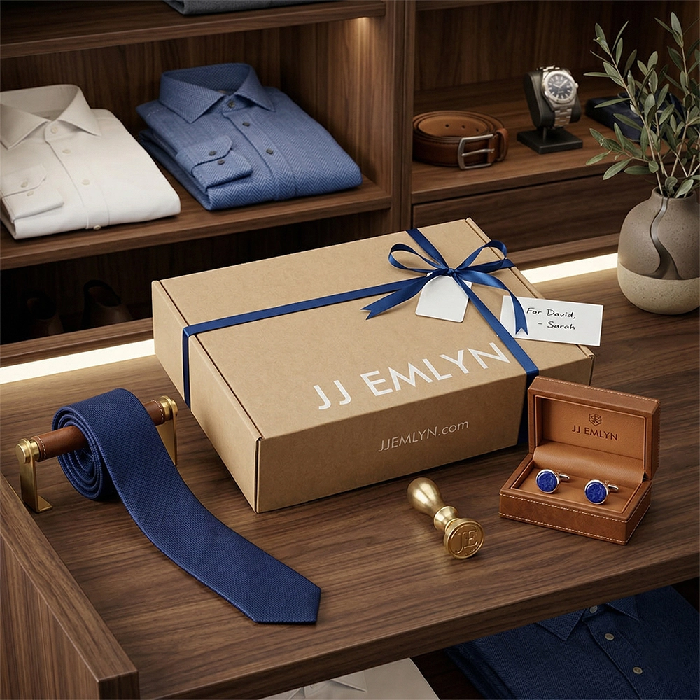 Minimal design kraft corrugated shipping box - QianXun