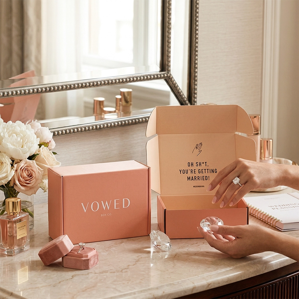 Branded corrugated carton box for apparel delivery - QianXun