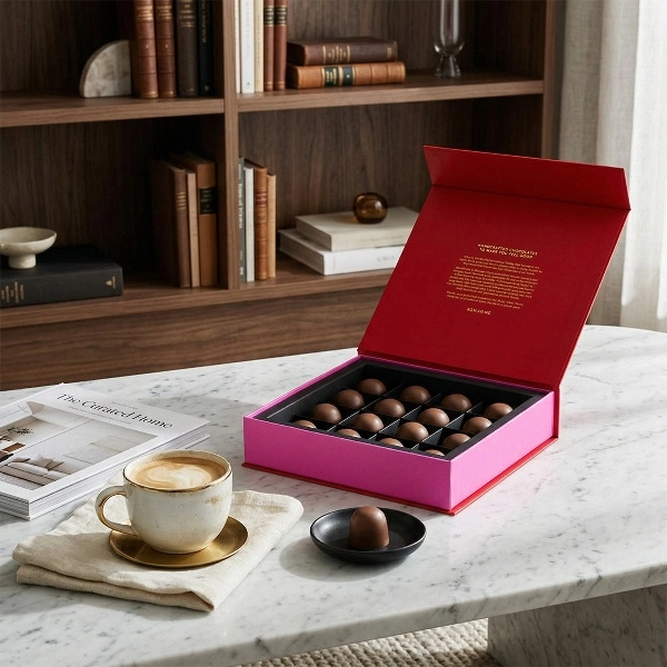 Luxury magnetic chocolate gift box with insert tray - QianXun