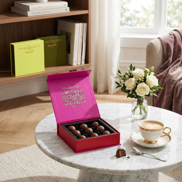 Custom logo rigid box for premium chocolate packaging - QianXun