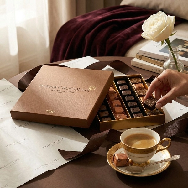 Elegant foldable magnetic lid chocolate gift box - QianXun