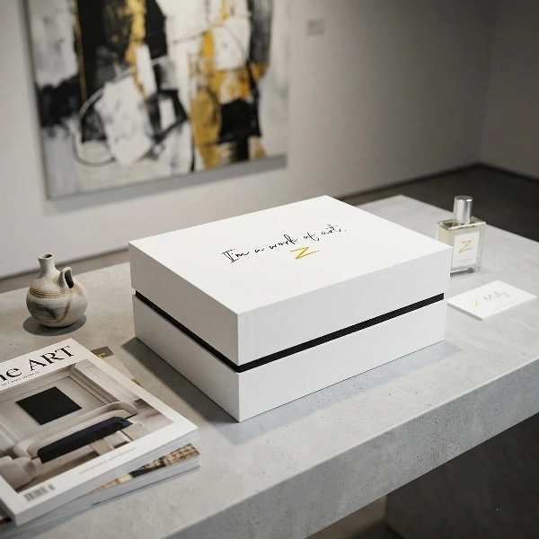 Luxury packaging lid and base box with neck - QianXun