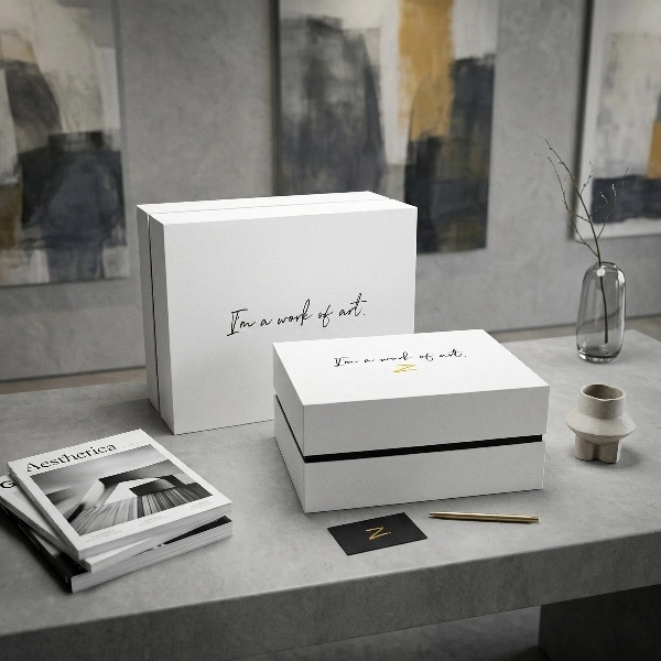 Custom logo lid and base box with neck - QianXun