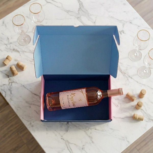 Custom printed wine mailer box for gift packaging