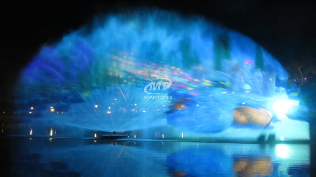 water-curtain-projection water curtain projection
