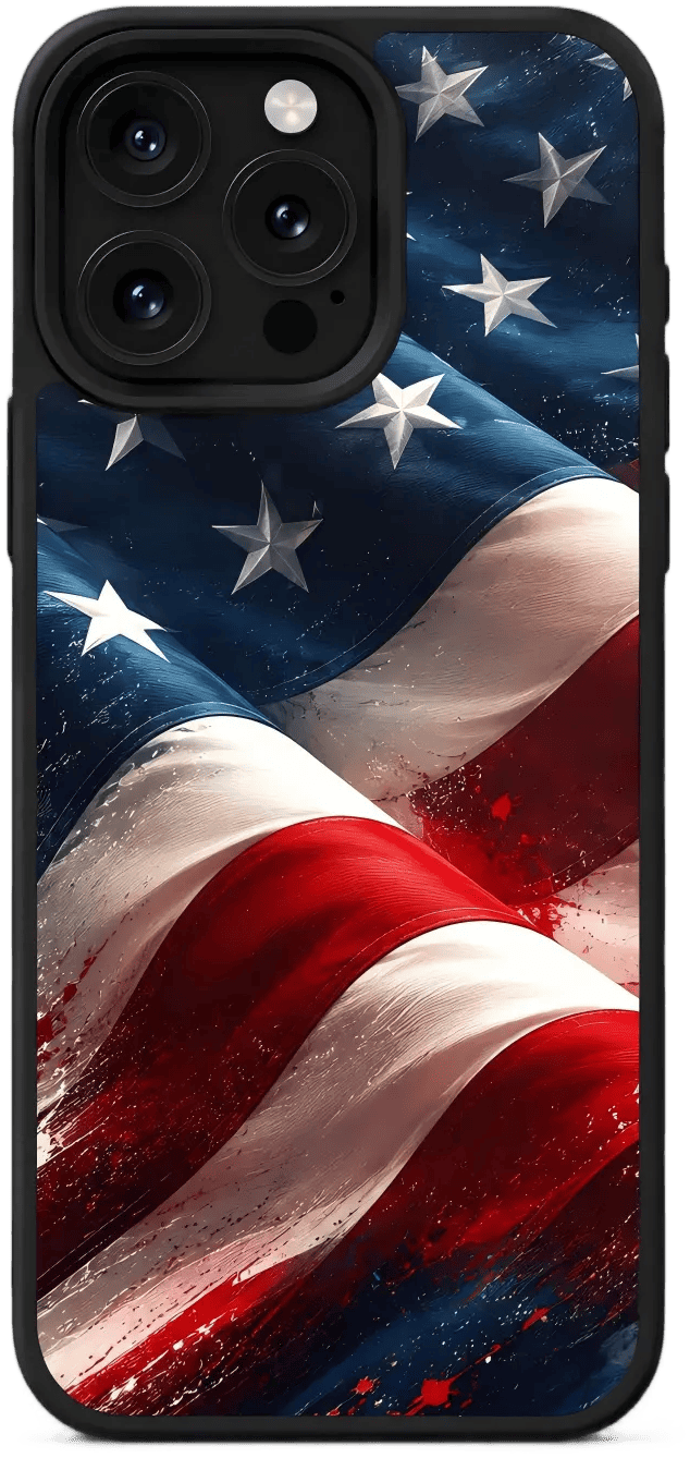Custom phone case with American flag design