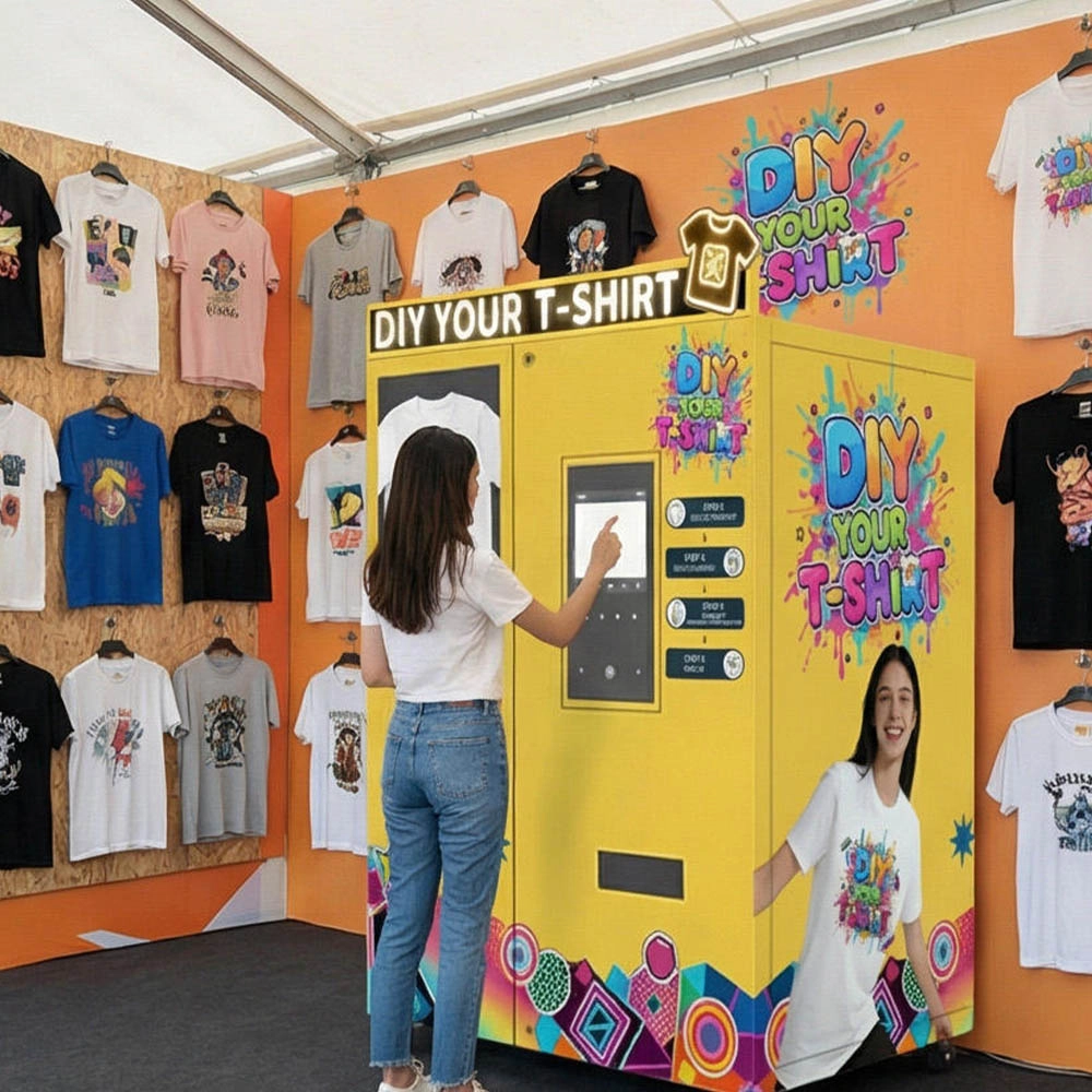 custom T-shirt printing vending machine for commercial locations - KeMore
