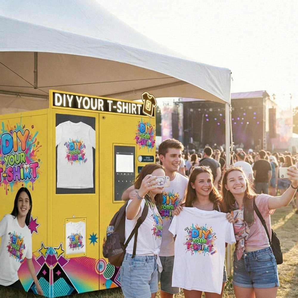self-service T-shirt printer for amusement park retail - KeMore