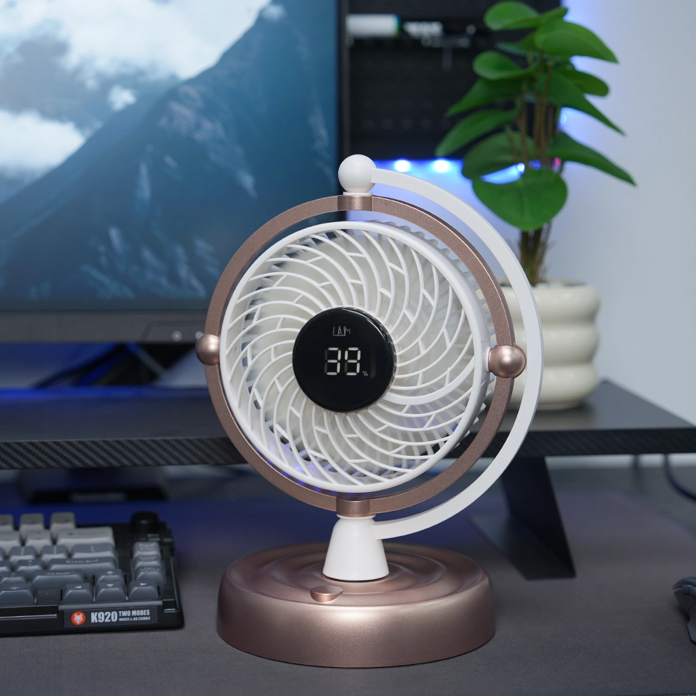 Earth Front LC-1 Mini USB Blue Desk Fan - LAMJIE