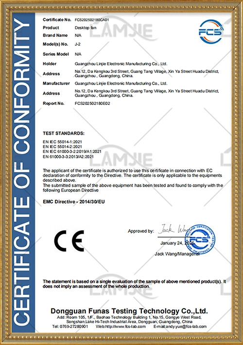 CE certificate - LAMJIE