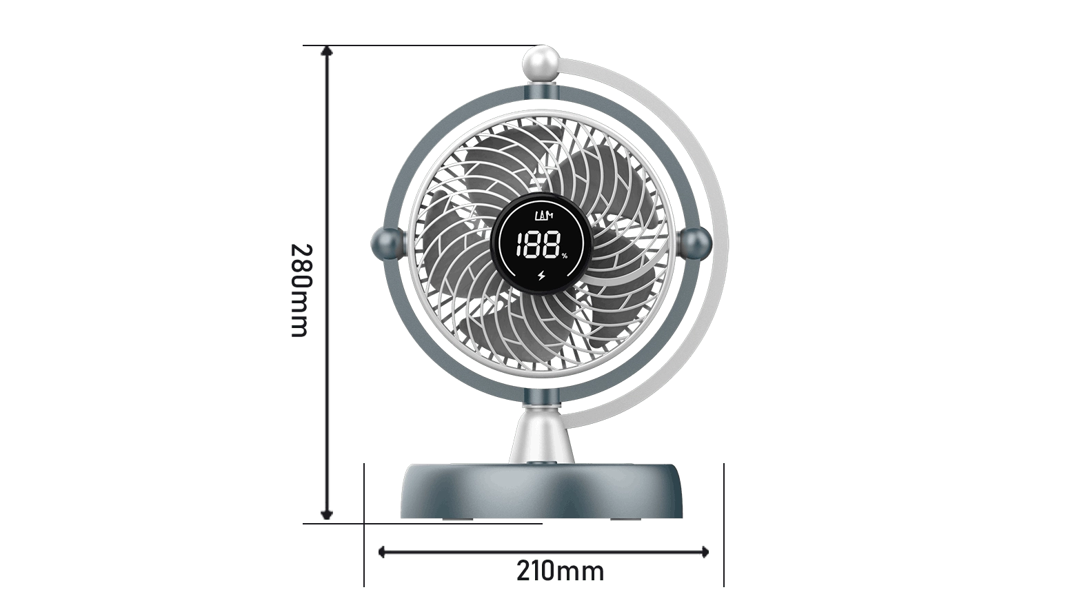 Earth-Front-LC-1-Gray-Desk-Fan1 - LAMJIE Earth Front LC-1 Gray Desk Fan1 - LAMJIE