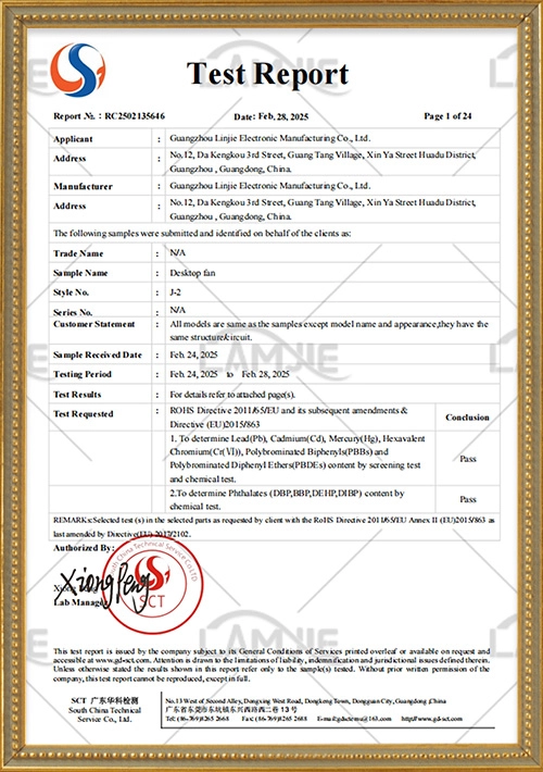 Product inspection report1 - LAMJIE