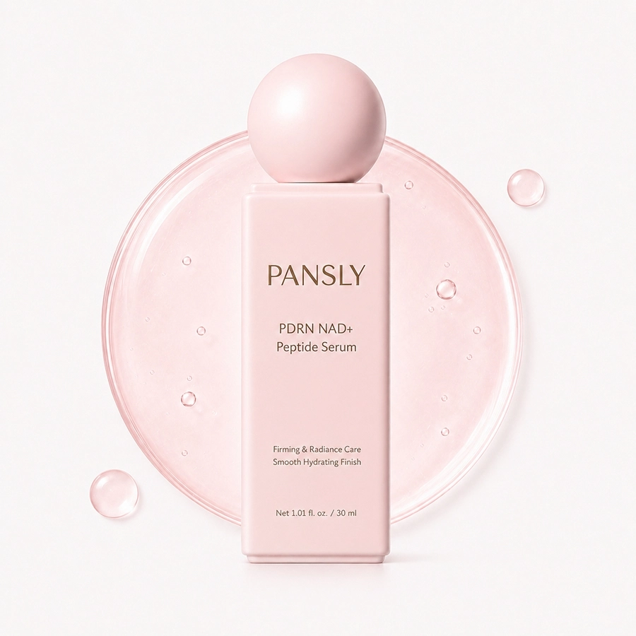 Pansly PDRN NAD+ Peptide Firming Radiance Facial Serum OEM private label skincare product by Beyond Basix