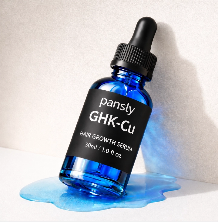 Pansly GHK-Cu Copper Peptide Hair Growth Scalp Serum OEM private label skincare product by Beyond Basix
