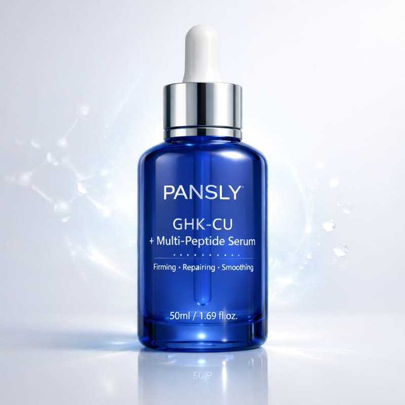 Private Label GHK-CU Copper Peptide Multi Peptide Fine Line Smoothing Firming Hydrating Anti Wrinkle Face Serum (2)