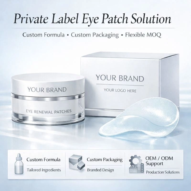 Private Label PDRN NAD+ Peptides Eye Mask Hydrogel Under Eye Patches for Dark Circles Puffiness Fine Lines (7) - Beyond Basix