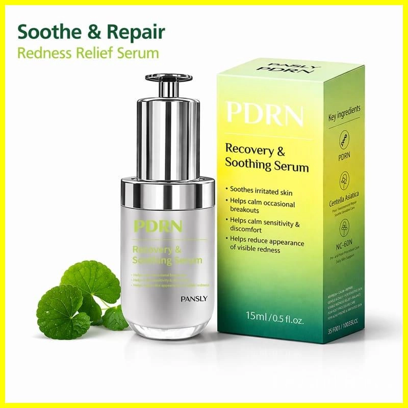 Private Label PDRN Redness Relief Serum with Centella Asiatica Soothing Repair Facial Serum for Sensitive Skin OEM ODM (1) - Beyond Basix