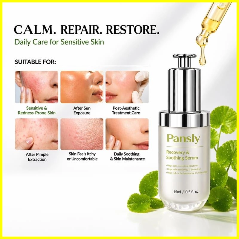 Private Label PDRN Redness Relief Serum with Centella Asiatica Soothing Repair Facial Serum for Sensitive Skin OEM ODM (3) - Beyond Basix