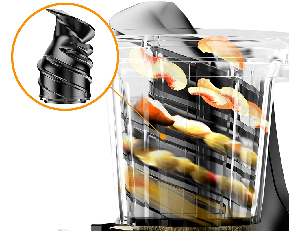 Slow-soueezingto-get-more-pure-juice Slow soueezingto get more pure juice
