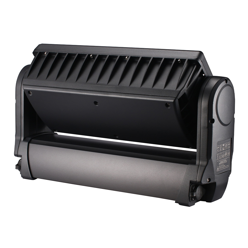 Rear view of 1000W Waterproof Moving Head Strobe Light with heat dissipation fins