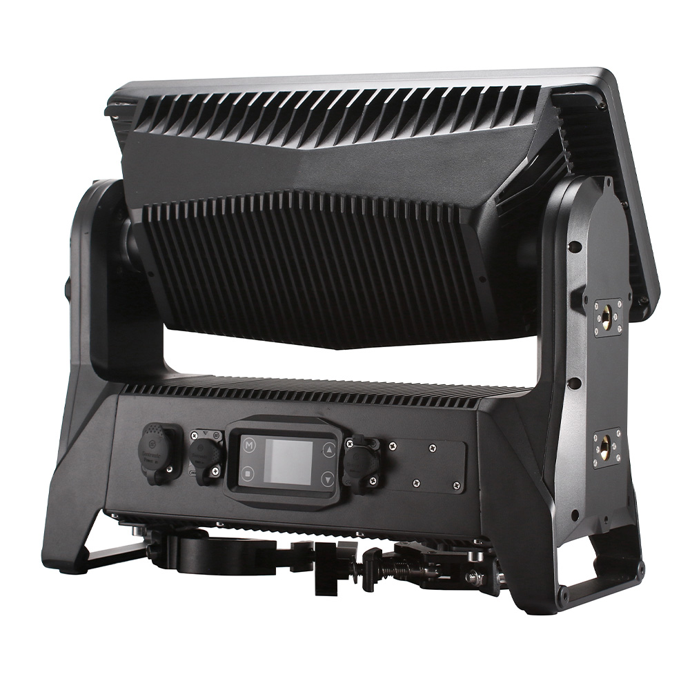 Rear angle view of 1500W Waterproof Moving Head Strobe Light with heat dissipation housing