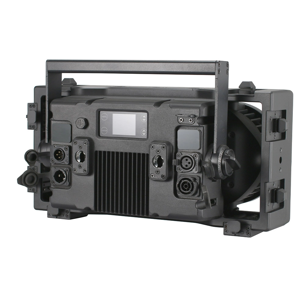 2 Eye Blinder RGBALC 6in1 IP65 rear view with control panel and connectors - Colorful Light