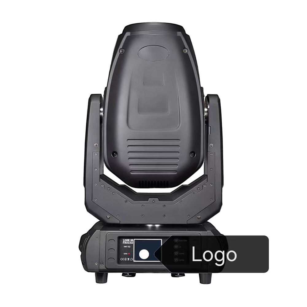 280W Beam Wash Spot 3in1 Moving Head rear view with customizable logo area