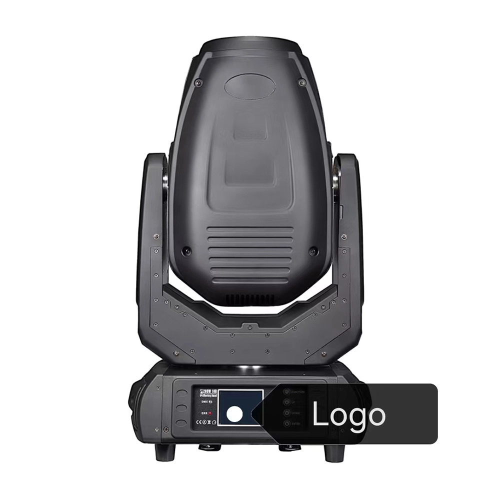280W Beam Wash Spot 3in1 Moving Head rear view with customizable logo area - Colorful Light