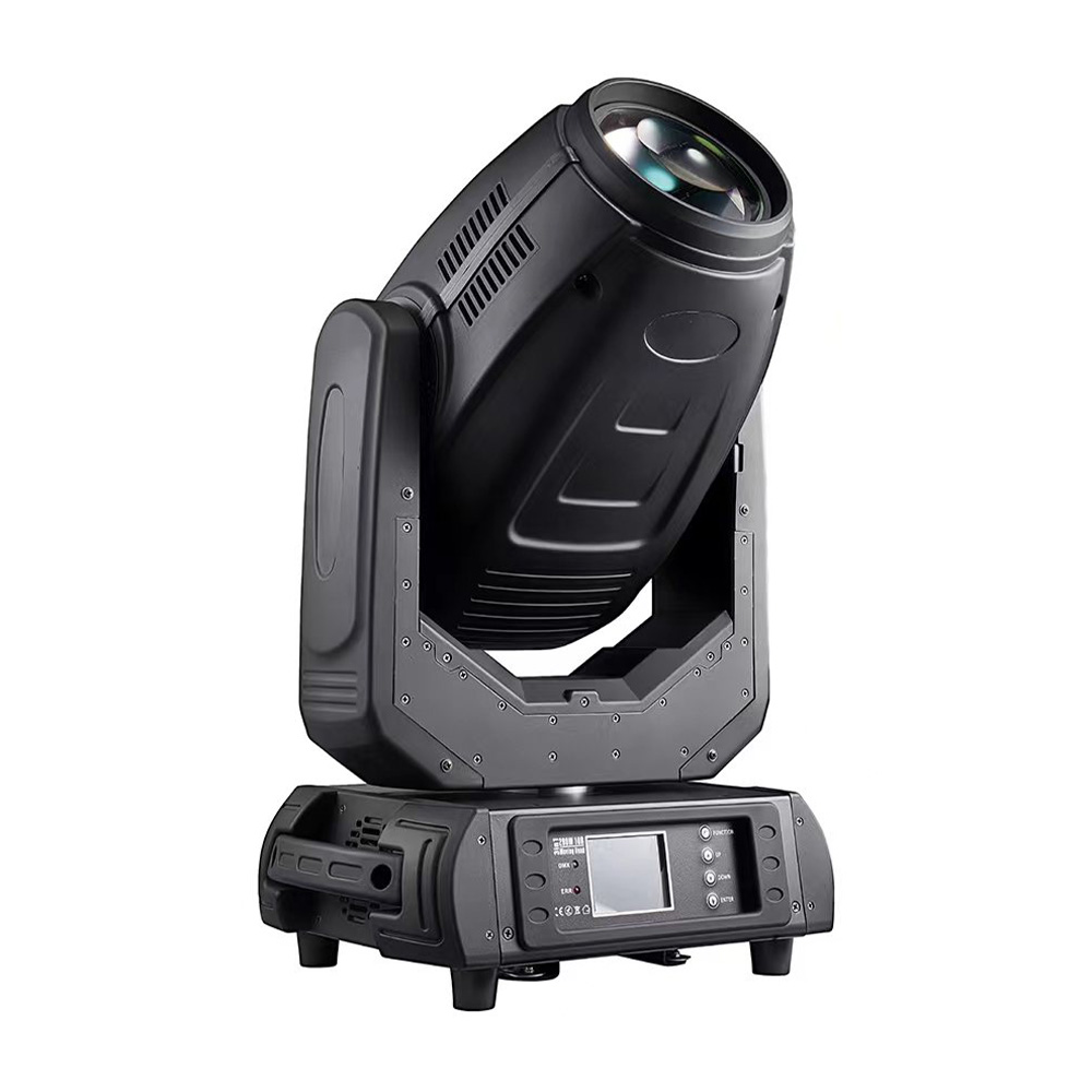 280W Beam Wash Spot 3in1 Moving Head side angle view with optical lens