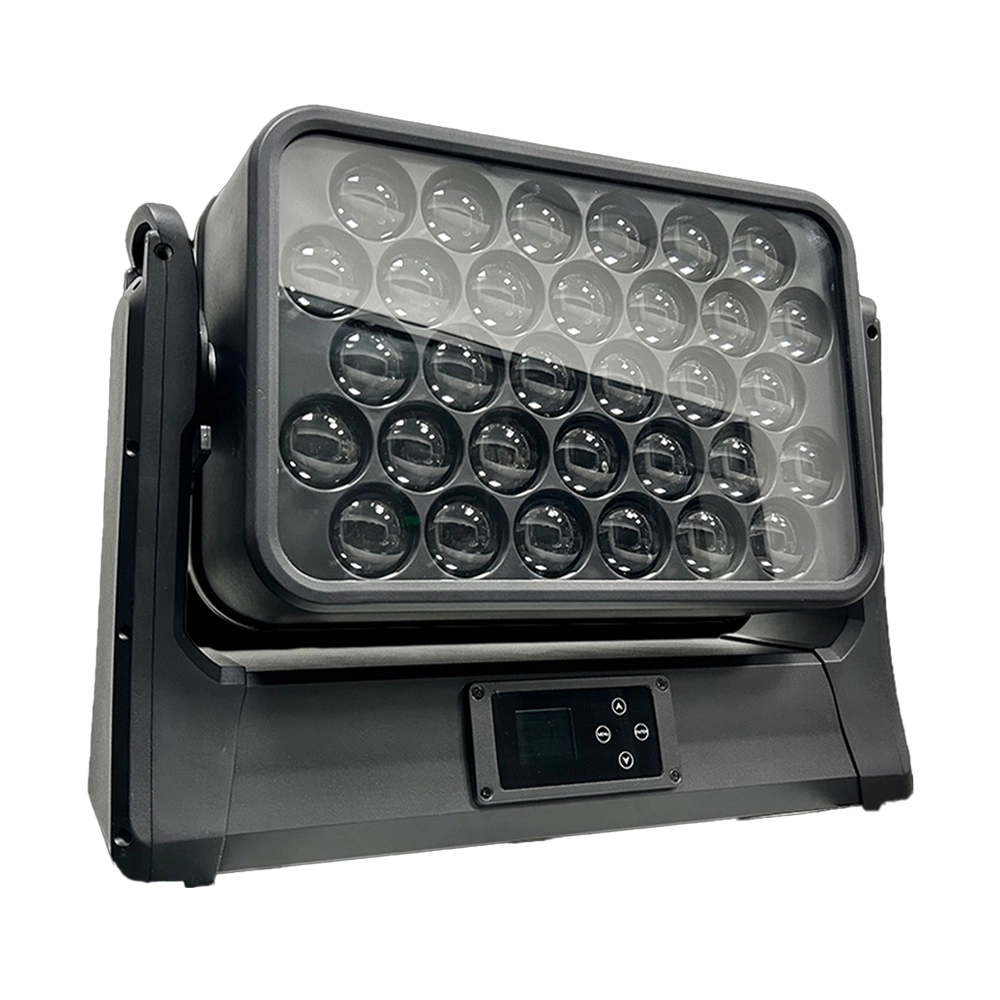 32X25W RGBW 4in1 IP65 Moving Head Wash Light front view with LCD display - Colorful Light
