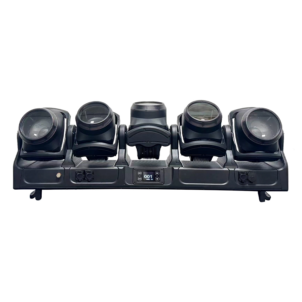5x120W RGBW 4in1 IP65 Moving Head Bar front view with five pixel zoom heads - Colorful Light