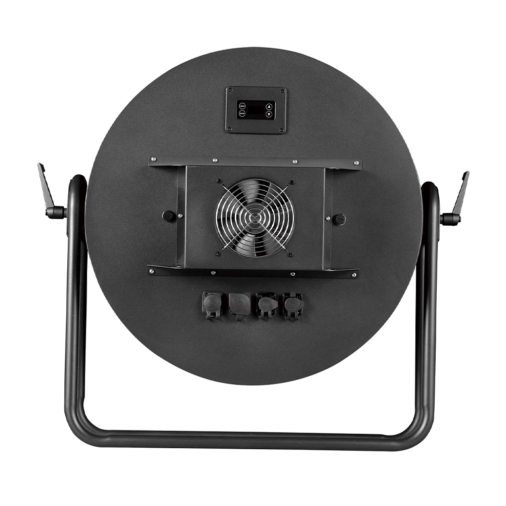 Rear view of 600W RGBALC 6in1 IP65 Retro Light with fan and control panel