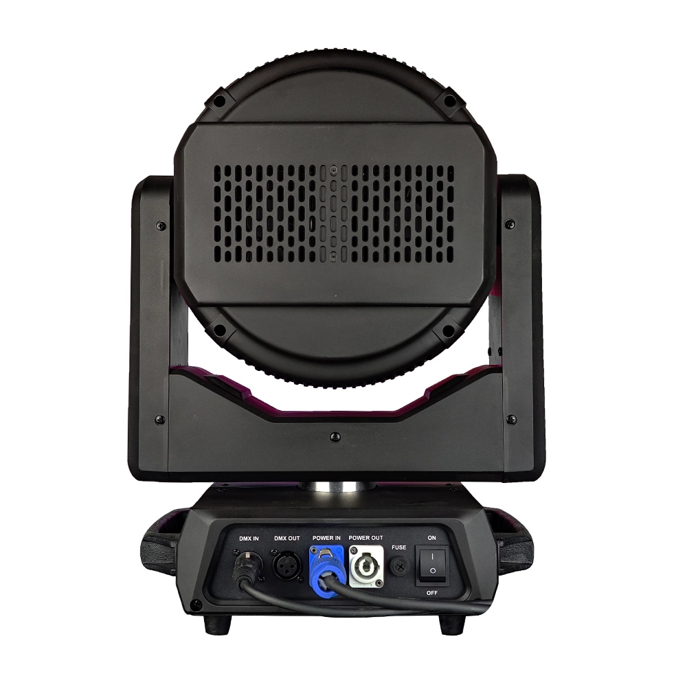 Rear view of 7x60W RGBW 4in1 Bee Eye Wash Light Aura with DMX and power connections - Colorful Light